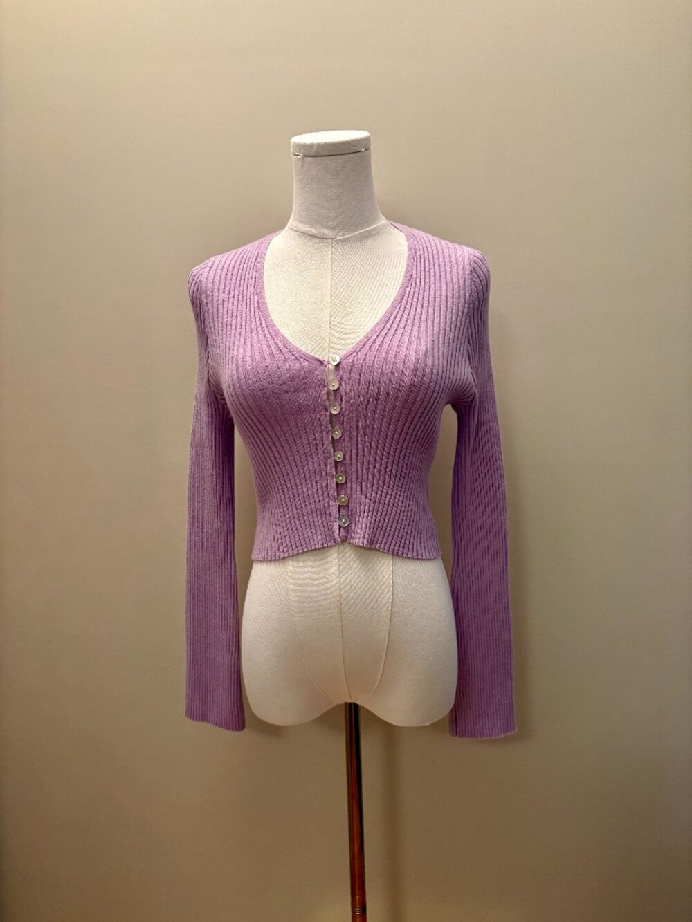 Sincerely Jules Lavender Ribbed Cardigan